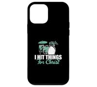 I Hit Things for Christ pour Christian Music Worship Drummers Coque pour iPhone 12 Mini
