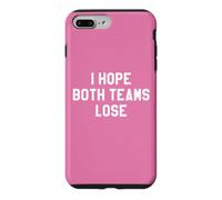I Hope Both Teams Lose Funny Football Fan I Hate Both Teams Coque pour iPhone 7 Plus/8 Plus