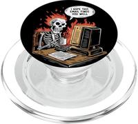 I Hope This Email Finds You Well Dark Bureau Humour Squelette PopSockets PopGrip pour MagSafe
