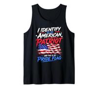 I Identify As an American Patriot and This is My Pride Flag Débardeur