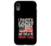I Identify As an American Patriot This is My Pride Flag Coque pour iPhone XR