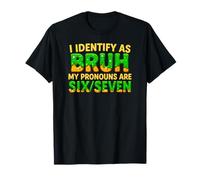 I Identify As Bruh Six Seven, Funny 67 Christmas Meme T-Shirt