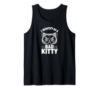 I Identify Bad Kitty Emo Esthétique Chat Angry Angry Anti Social Débardeur