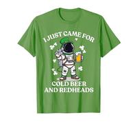 I Just Came for Cold Beer Redheads Astronaute St Patrick Day T-Shirt