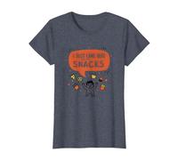 I Just Came Here for The Snacks Funny Food Lover T-Shirt, Femme, Bleu Chiné, L