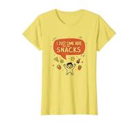 I Just Came Here for The Snacks Funny Food Lover T-Shirt, Femme, Citron, L