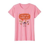 I Just Came Here for The Snacks Funny Food Lover T-Shirt, Femme, Rose, S