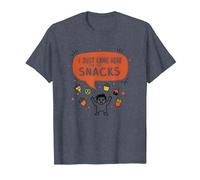 I Just Came Here for The Snacks Funny Food Lover T-Shirt, Homme, Bleu Chiné, 3XL