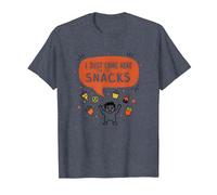 I Just Came Here for The Snacks Funny Food Lover T-Shirt, Homme, Bleu Chiné, L
