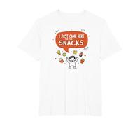 I Just Came Here for The Snacks Funny Food Lover T-Shirt, Homme Grandes Tailles, Blanc, 4X Tall