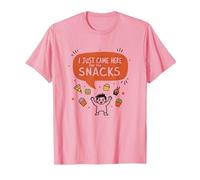 I Just Came Here for The Snacks Funny Food Lover T-Shirt, Homme, Rose, 3XL