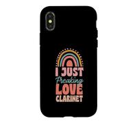 I Just Freaking Love Clarinette Bohème Arc-en-Ciel Tendance Boho Coque pour iPhone X/XS