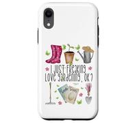 I Just Freaking Love Gardening for Garden Mom and Plant Lady Coque pour iPhone XR
