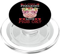 I Just Freaking Love Pigs Ok? PopSockets PopGrip pour MagSafe