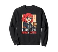 I Just Love Anime & Coffee Une Jolie Fille Japonaise Otaku Sweatshirt