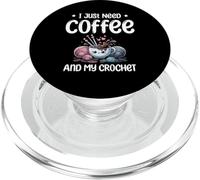 I Just Need Coffee and My Crochet Fil à Crochet PopSockets PopGrip pour MagSafe
