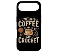 I Just Need Coffee and My Crochet Funny Cute Crocheting Coque pour iPhone Air