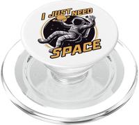 I Just Need Space Astronaute Floating Among Stars PopSockets PopGrip pour MagSafe