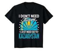 I Just Need to Go to Kazakhstan - Funny Kazakhstan Vacation T-Shirt, Enfant, Noir, 3 Ans