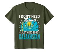 I Just Need to Go to Kazakhstan - Funny Kazakhstan Vacation T-Shirt, Enfant, Olive, 2 Ans
