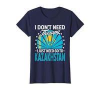 I Just Need to Go to Kazakhstan - Funny Kazakhstan Vacation T-Shirt, Femme, Bleu Marine, S