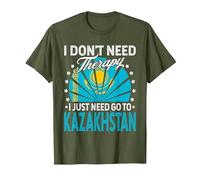 I Just Need to Go to Kazakhstan - Funny Kazakhstan Vacation T-Shirt, Homme, Olive, 3XL
