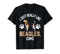 I Just Really Like Beagles Ok! Beagle Humour T-Shirt