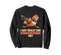 I Just Really Like Chickens Ok Farm Poulet œuf de Pâques Sweatshirt