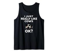 I Just Really Like Cows OK Shirt Funny Shirt Rancher Farmer Débardeur