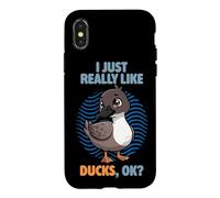 I Just Really Like Ducks Ok Crochet Animal sauvagine Bill Duck Coque pour iPhone X/XS