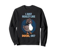 I Just Really Like Ducks Ok Crochet Animal sauvagine Bill Duck Sweatshirt