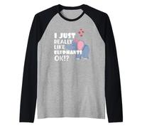 I Just Really Like Elephants OK? Cute Elephant Manche Raglan