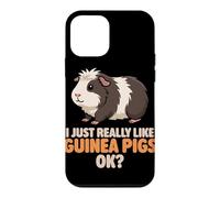 I Just Really Like Guinea Pigs Ok Cochon d'Inde à crête Blanche Coque pour iPhone 12 Mini