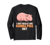 I Just Really Like Guinea Pigs Ok Cute Baldwin Cochon d'Inde Manche Longue