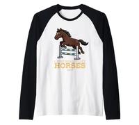 I Just Really Like Horses Ok Farm Animal Pur-Bred Horse Manche Raglan