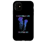 I Just Really Like Jellyfish, OK? Watercolor Fish, JellyFish Coque pour iPhone 11