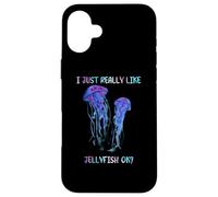 I Just Really Like Jellyfish, OK? Watercolor Fish, JellyFish Coque pour iPhone 16 Plus