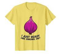 I Just Really Like Onions, OK? Onions végétaux T-Shirt, Enfant, Citron, 2 Ans