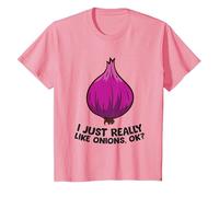 I Just Really Like Onions, OK? Onions végétaux T-Shirt, Enfant, Rose, 12 Ans