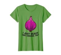 I Just Really Like Onions, OK? Onions végétaux T-Shirt, Femme, Herbe, M