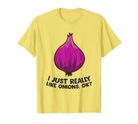 I Just Really Like Onions, OK? Onions végétaux T-Shirt, Homme, Citron, M