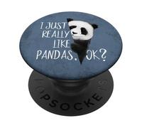 I Just Really Like Pandas, Ok? Funky Panda Ours PopSockets PopGrip Adhésif