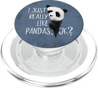 I Just Really Like Pandas, Ok? Funky Panda Ours PopSockets PopGrip pour MagSafe