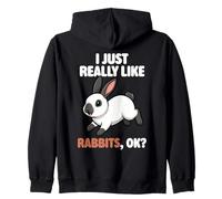 I Just Really Like Rabbits Ok Animal Cute California Rabbit Sweat à Capuche