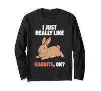 I Just Really Like Rabbits Ok Animal Lapin géant flamand Manche Longue