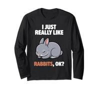 I Just Really Like Rabbits Ok Animal Lapin Nain des Pays-Bas Manche Longue