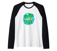 I Just Wanna Escape - Graphique Tropical Insolite Manche Raglan