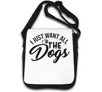 I Just Want All The Dogs Paw Heart Sac à bandoulière avec motif empreintes de pattes Blanc