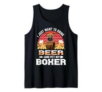 I Just Want to Drink Beer and Pet My Boxer Puppy Dog Lover Débardeur