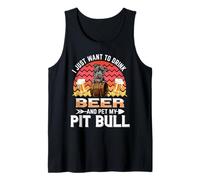 I Just Want to Drink Beer and Pet My Pit Bull Dog Lover Débardeur